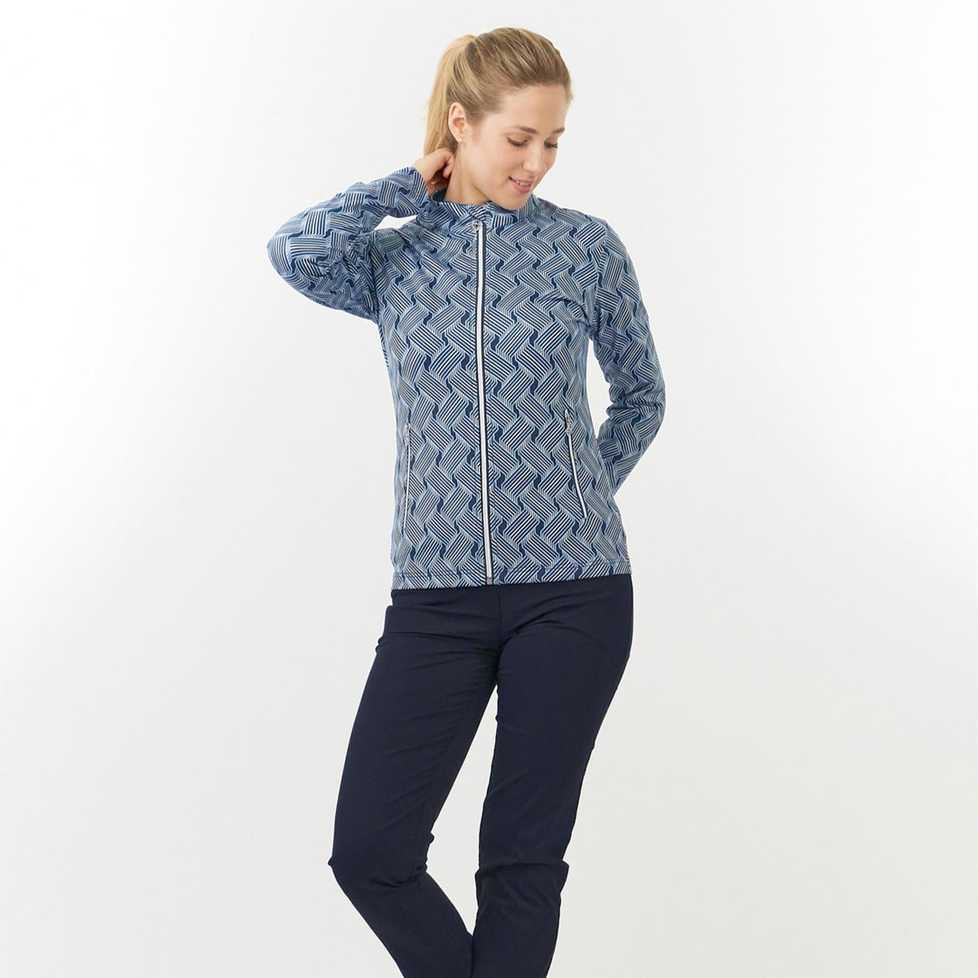 Pure Golf Auttie Winterweight Ladies Golf Mid Layer Optical Weave